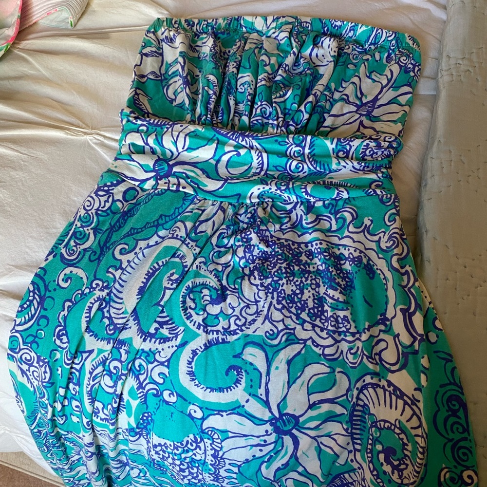 Lilly Pulitzer Strapless Maxi Dress